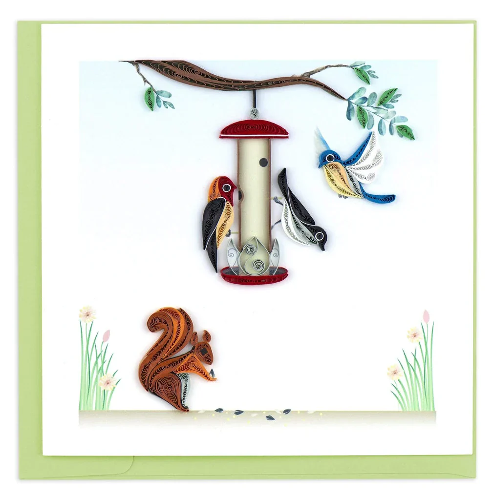 Quilling Card - Bird Feeder