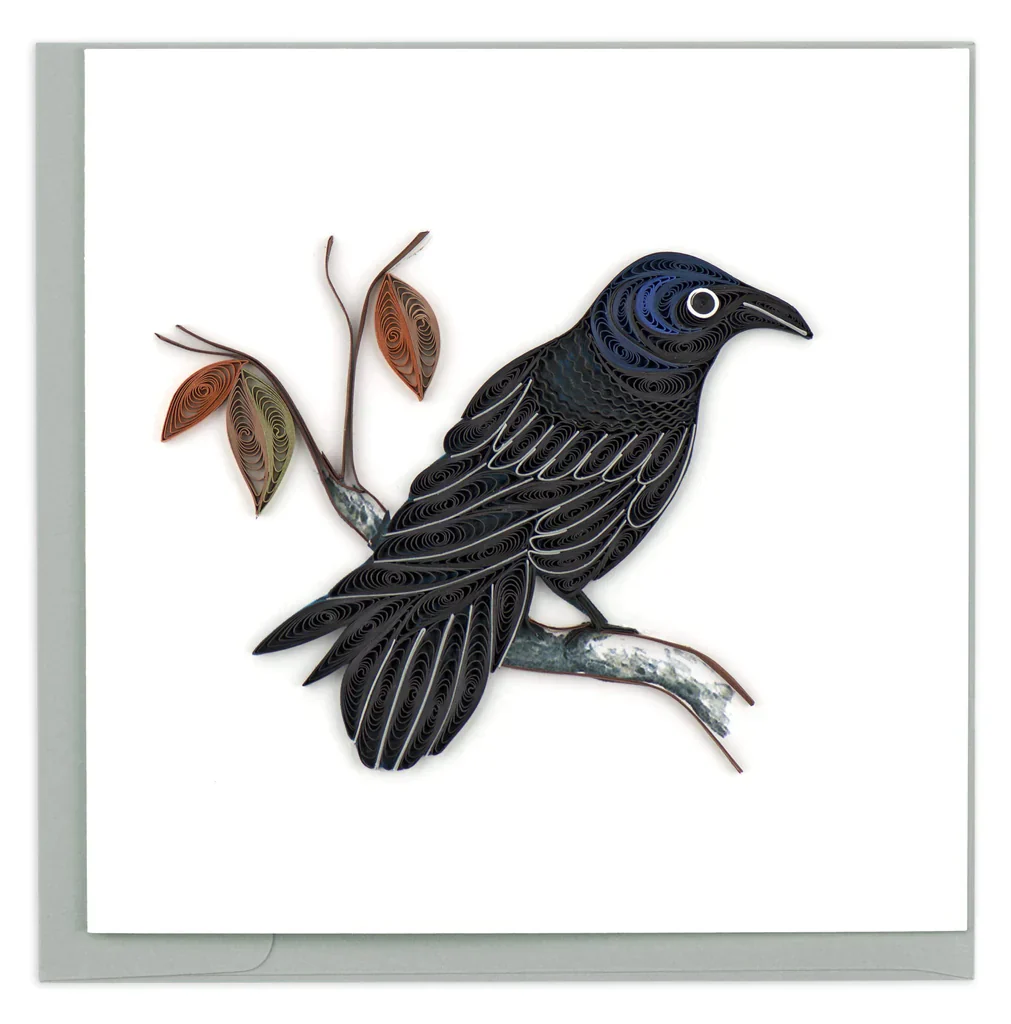 Quilling Card - Raven