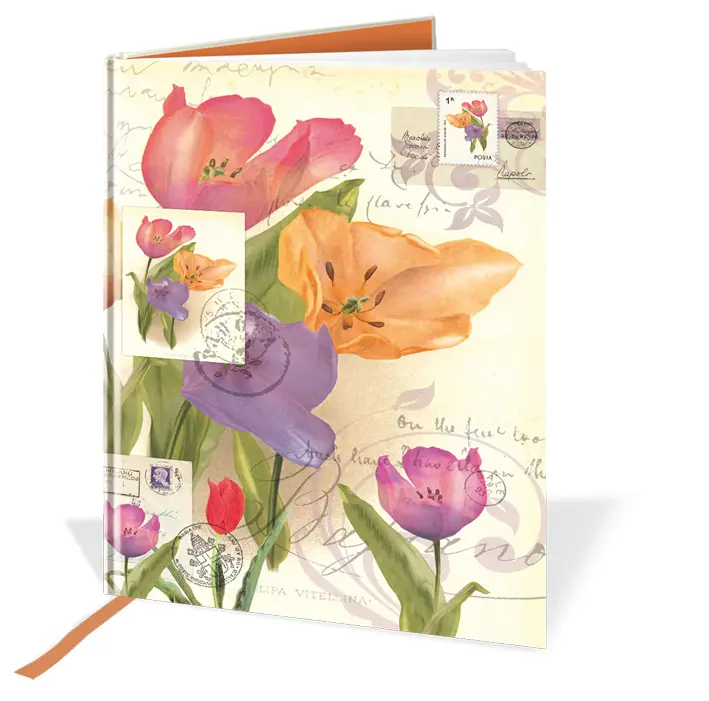 Quire Publishing - Hardcover A4 Notebook - Tulips