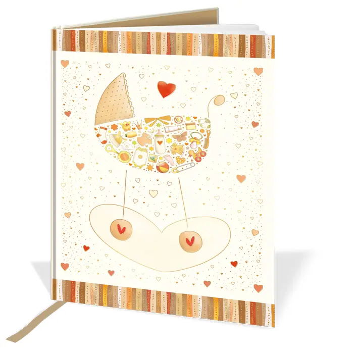 Quire Publishing - Hardcover A4 Notebook - New Baby