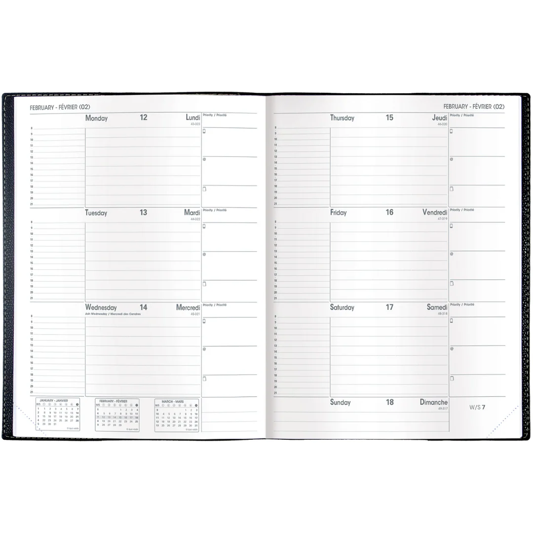 Quo Vadis - 2025/2026 Agenda/Planner Principal - Black (Freeport) - Image 2