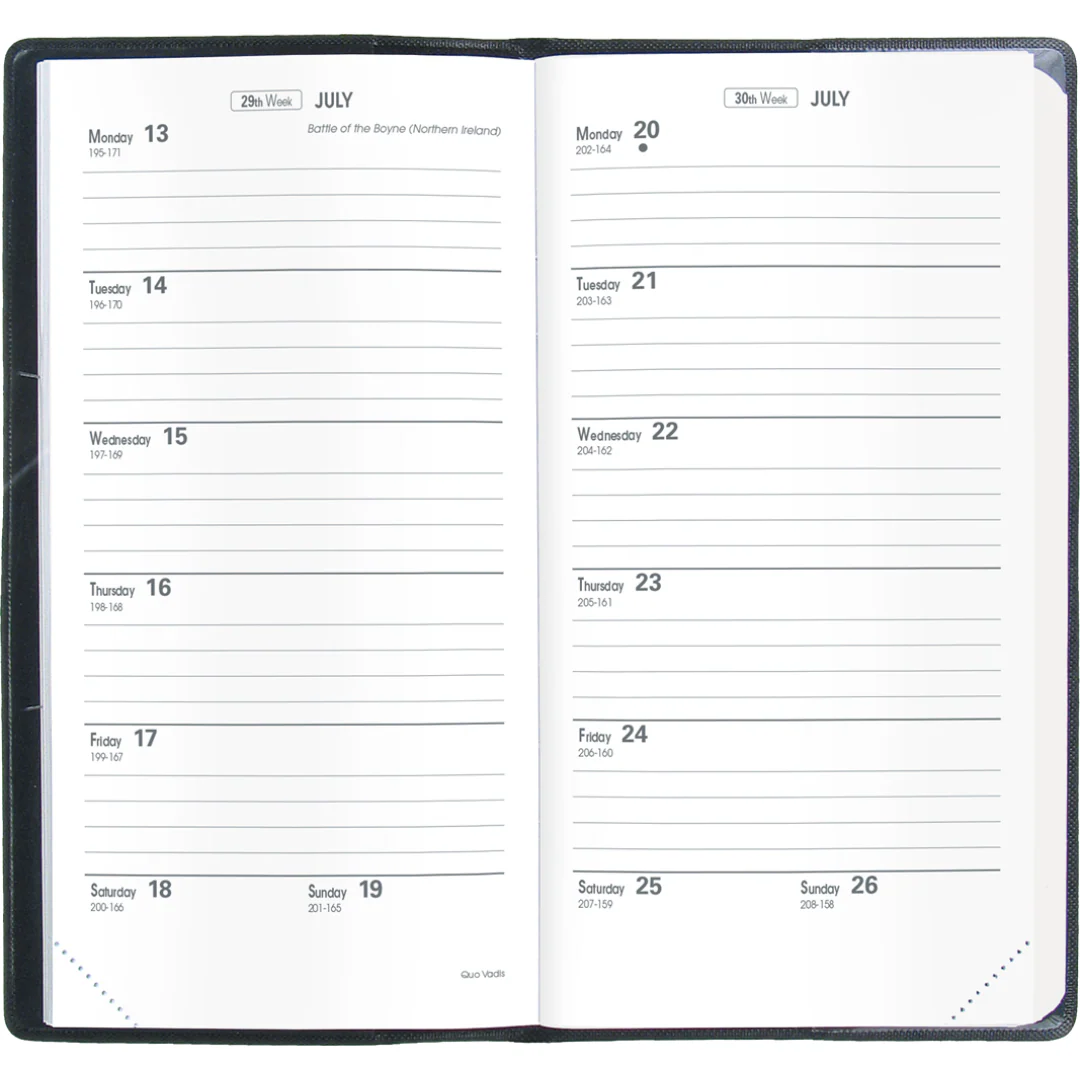 Quo Vadis - 2026 Biweek Weekly Planner - 8.8x17cm - Blue (Freeport) - Image 2