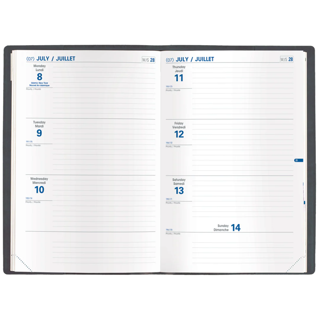 Quo Vadis - 2026 Hebdo Planning Weekly Planner - 16x24cm - Grey (Toscana) - Image 2