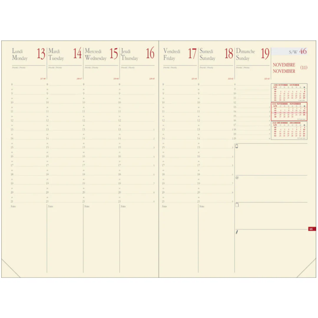 Quo Vadis - 2026 Minister Prestige Weekly Planner - 16x24cm - Jade Green (Toscana) - Image 2
