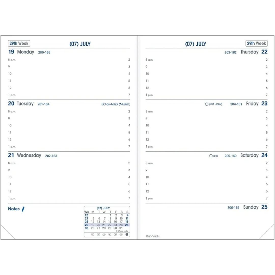 Quo Vadis - 2026 Sapa X Weekly Planner - 9x14cm - Black (Freeport) - Image 2