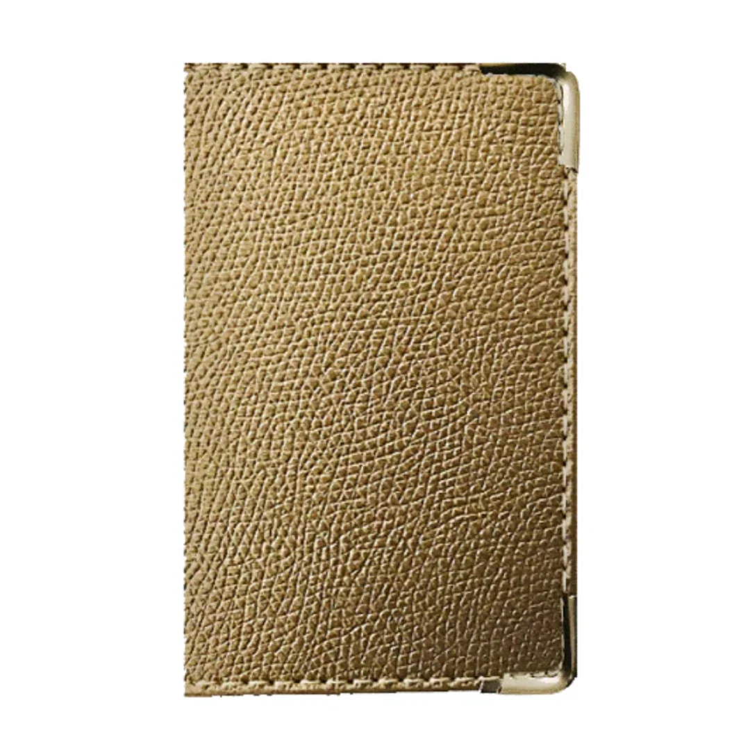 Quo Vadis - Pocket Business Card Wallet Holder - Bronze Gold
