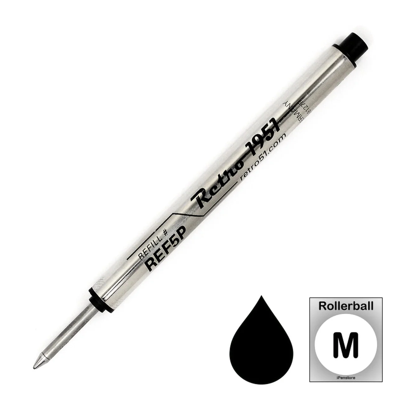 RETRO 1951 - Capless Rollerball Ink Refill - Black