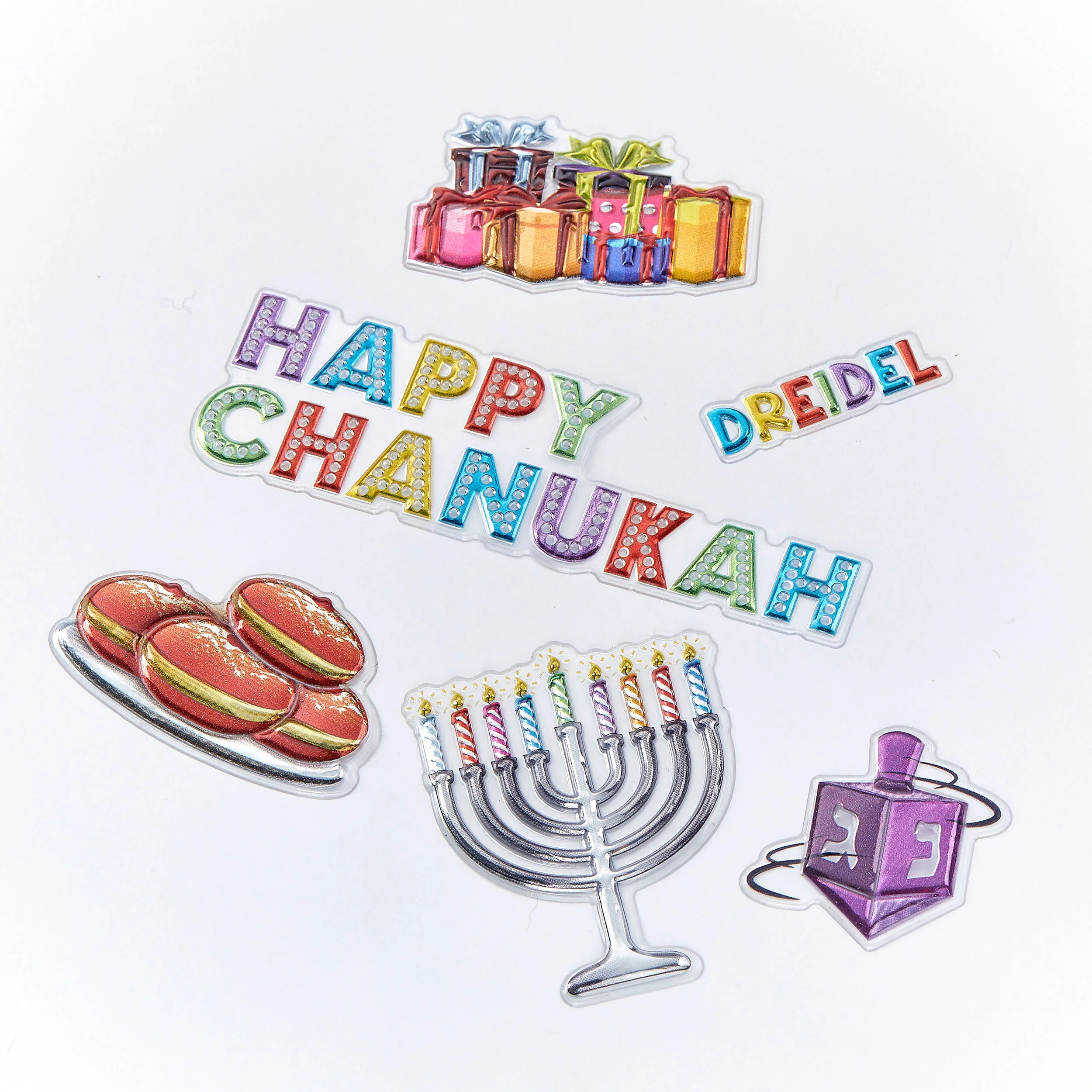 Rite Lite - Chanukah 3D Metallic Stickers (2 Sheets) - Image 2