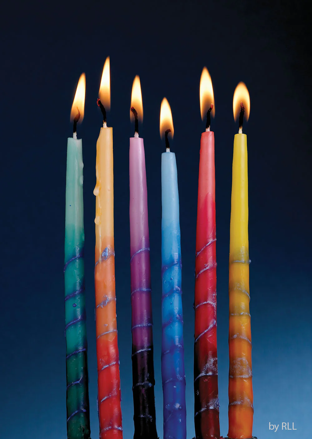 Rite Lite - Chanukah Candles - Multi Colors Honeycomb Beeswax - Image 3