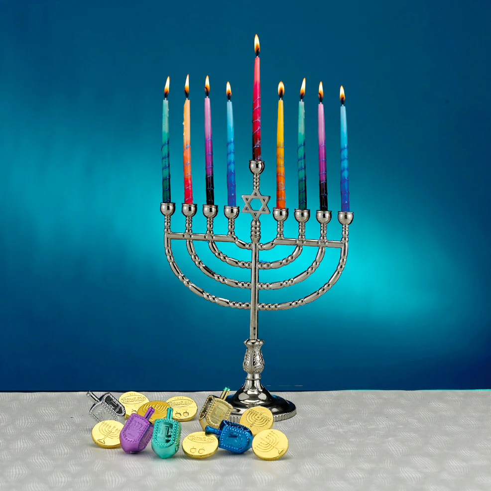 Rite Lite - Chanukah Candles - Multi Colors Honeycomb Beeswax - Image 4
