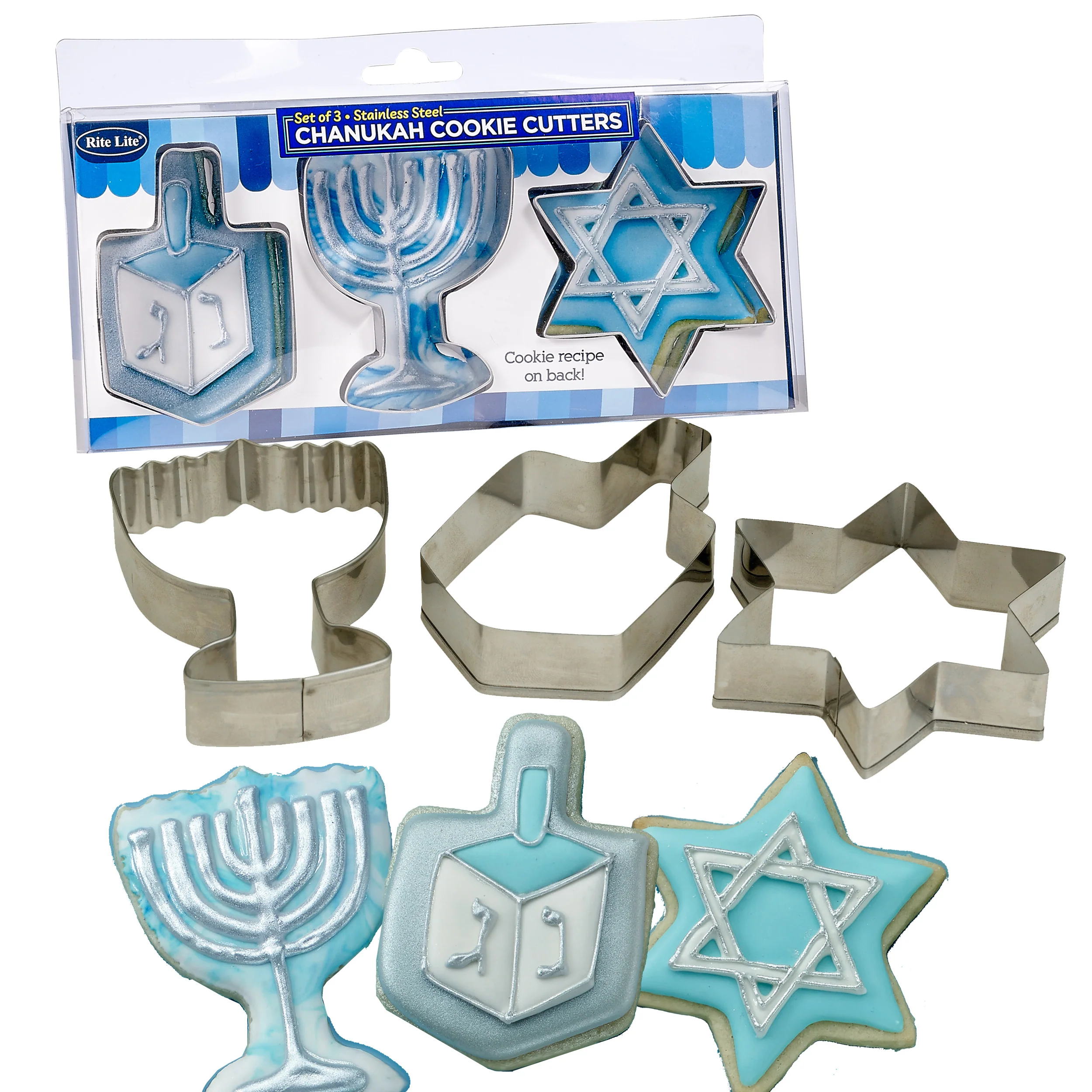 Rite Lite - Chanukah Cookie Cutters - 3 Shapes - Image 2