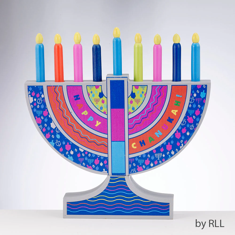 RITE LITE - MY PLAY WOOD MENORAH W/ REMOVABLE WOOD CANDLES