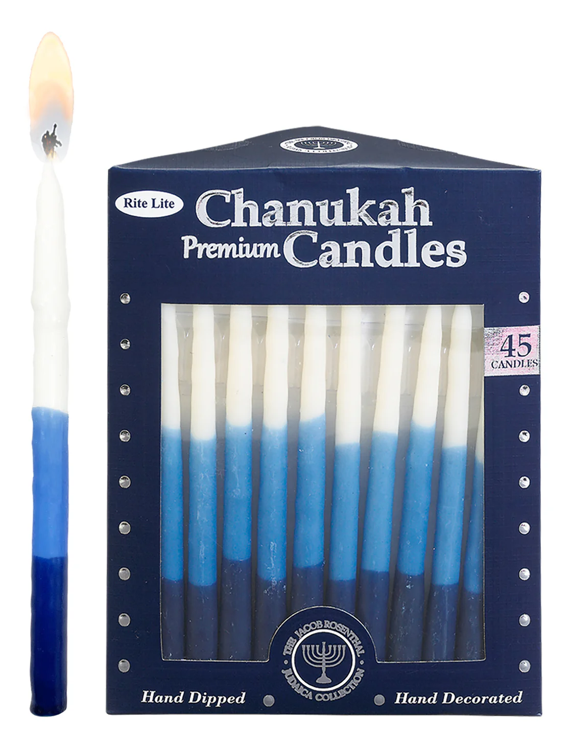 Rite Lite – Premium Chanukah (Hanukkah) Candles – Blue, Light Blue & White - Image 6