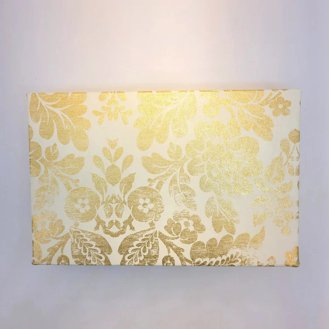 Rossi 1931 - Flat Thank You Cards and Lined Envelopes - Gold Flowers - BSC088T - Image 2