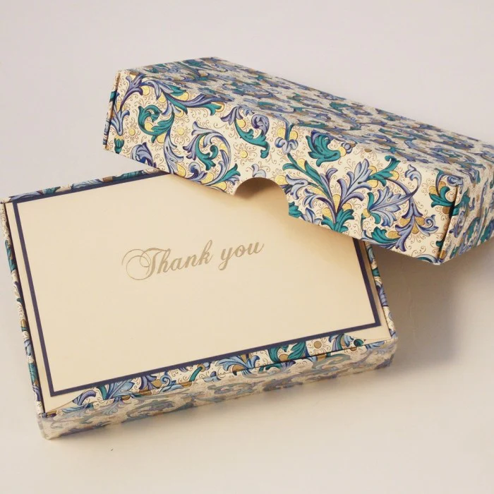Rossi 1931 - Thank You Cards - Box of 10 - Blue Floral
