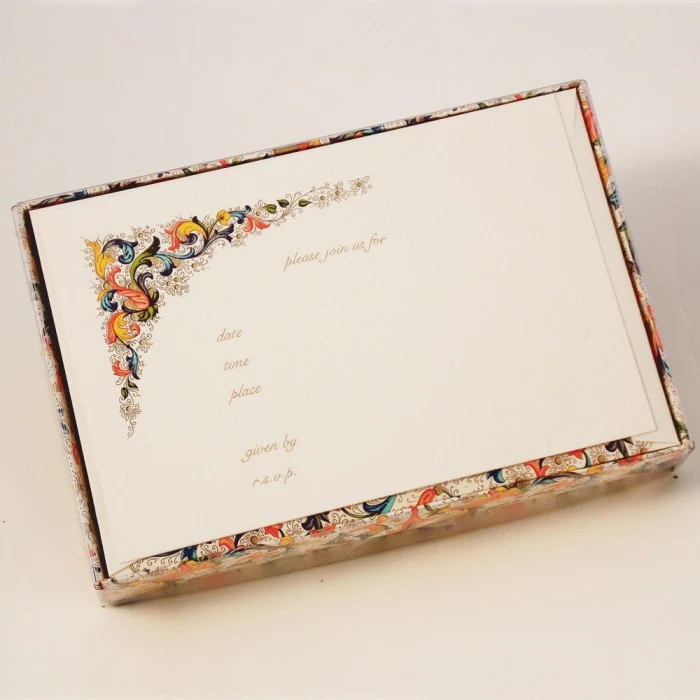 Rossi 1931 - Flat Invitation Cards Lined Envelopes Florentine - FZN 007