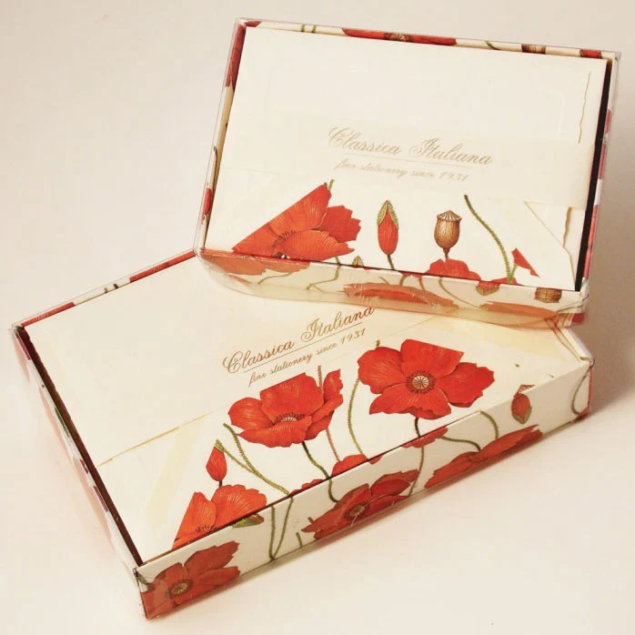 Rossi 1931 - Folded Cards and Lined Envelopes - Poppies - BSC415