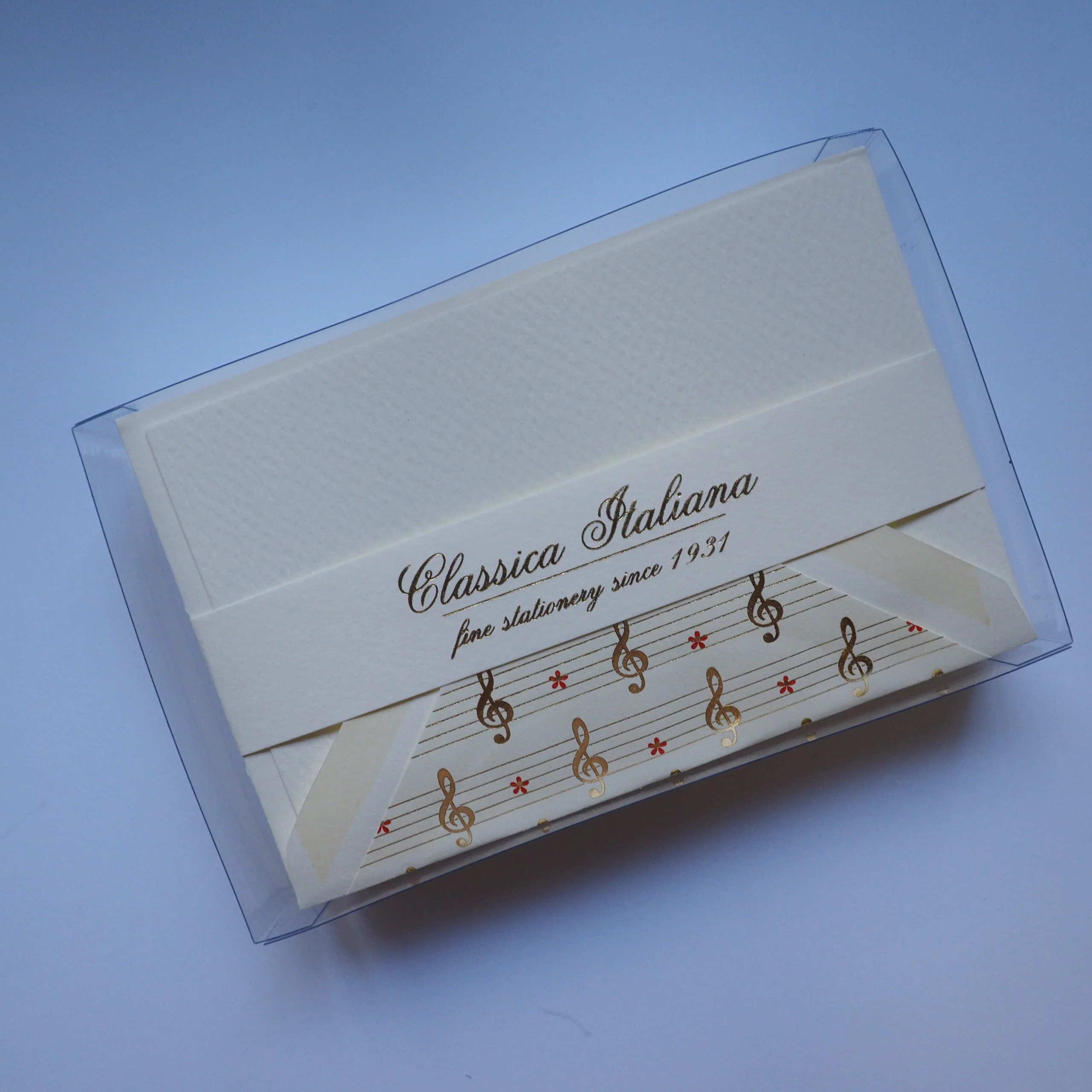ROSSI 1931 - Single Cards and Lined Envelopes Musical Notes – BSCL93
