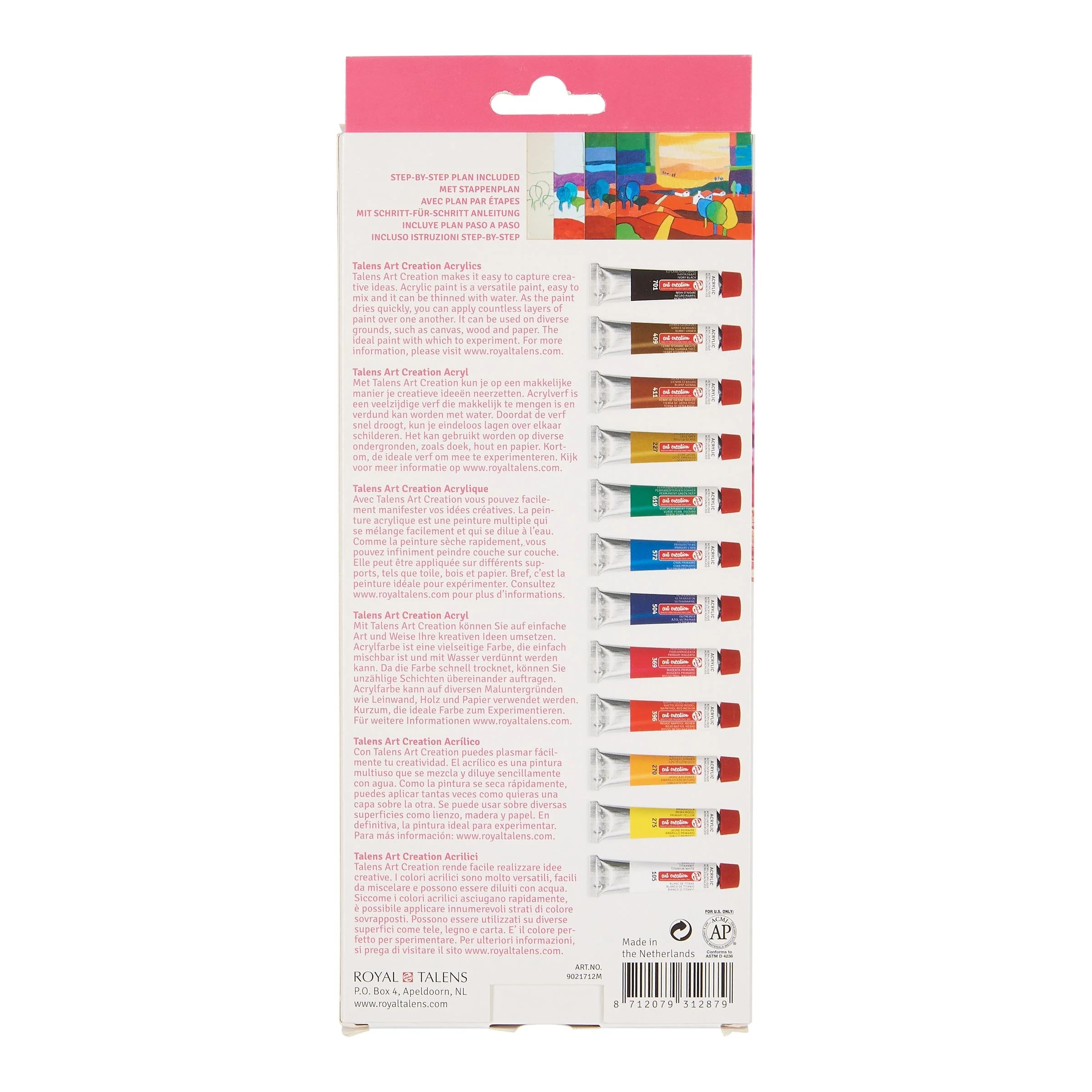 ROYAL TALENS - Acrylic Colour Set 12 x 12 ml - Image 3