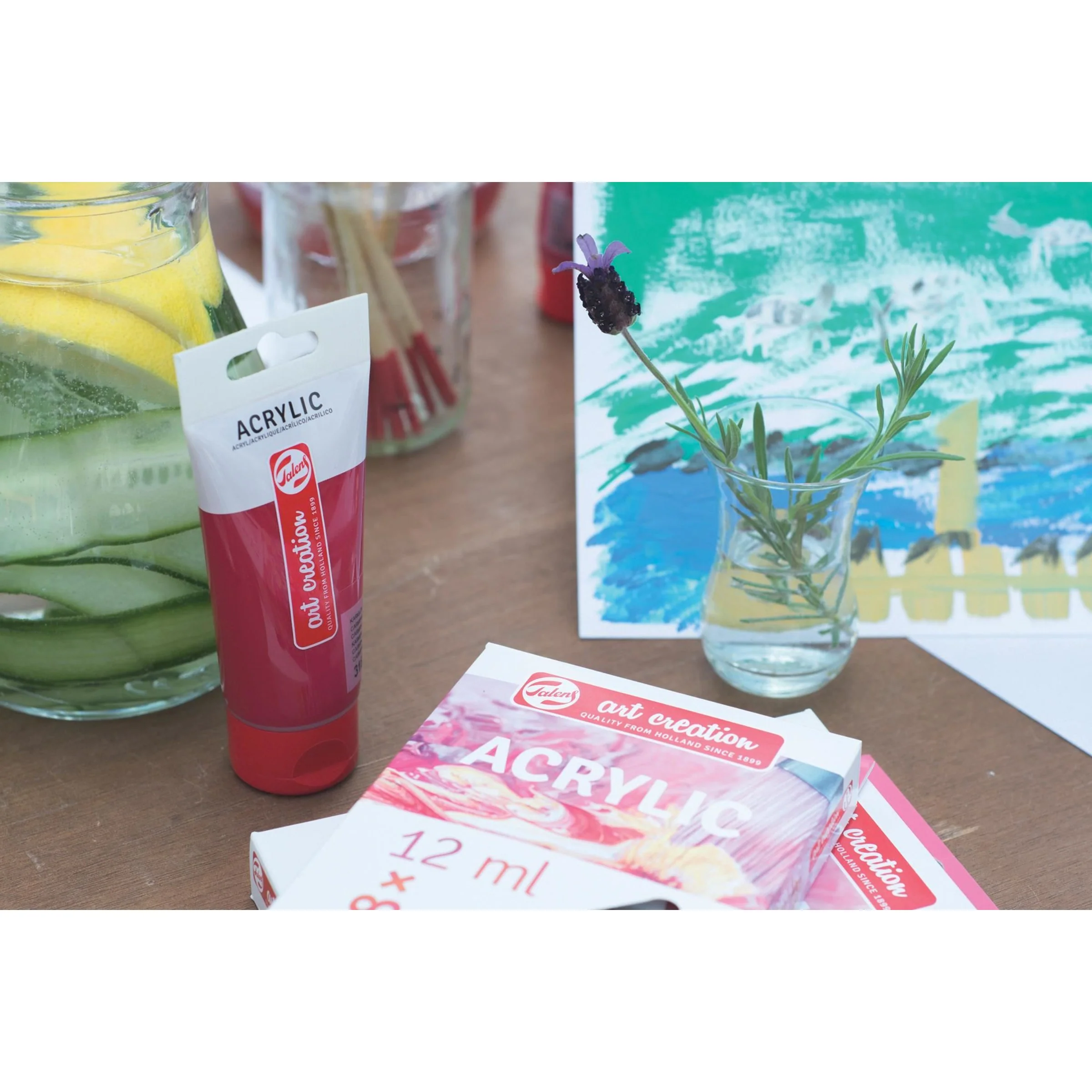 ART CREATIONS - ACRYLIC COLOUR SET - 8 X 12 ML - Image 6