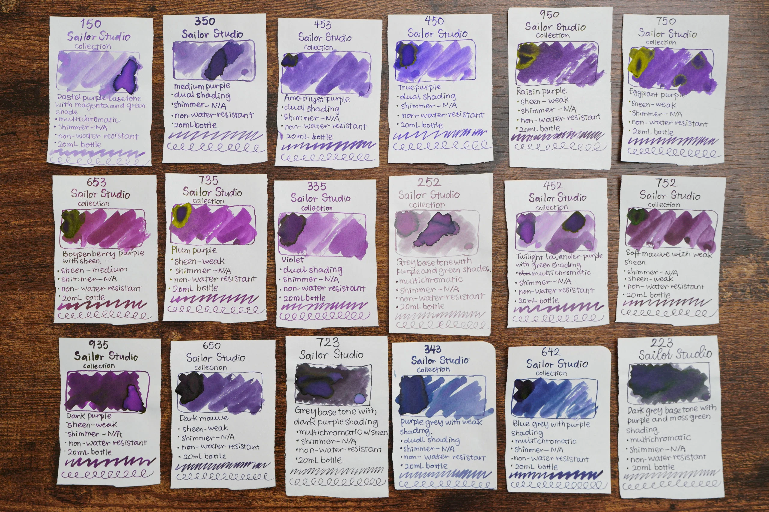 SAILOR - Ink Studio 20mL Bottle Ink  - Part I (#023 - #530) - Image 3