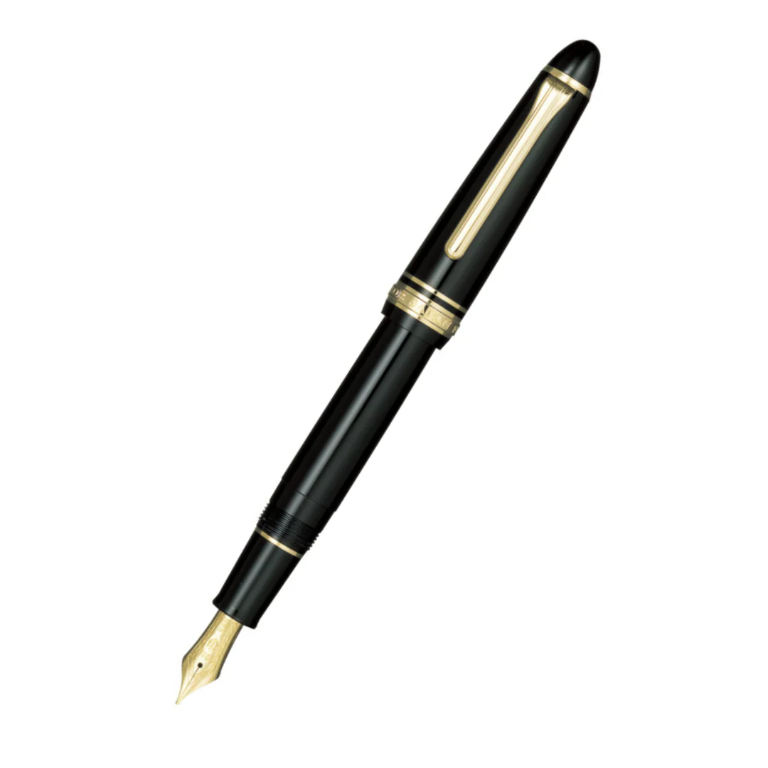 SAILOR PEN - 1911S Fountain Pen - 14K Gold Nib - Black and Gold Trim