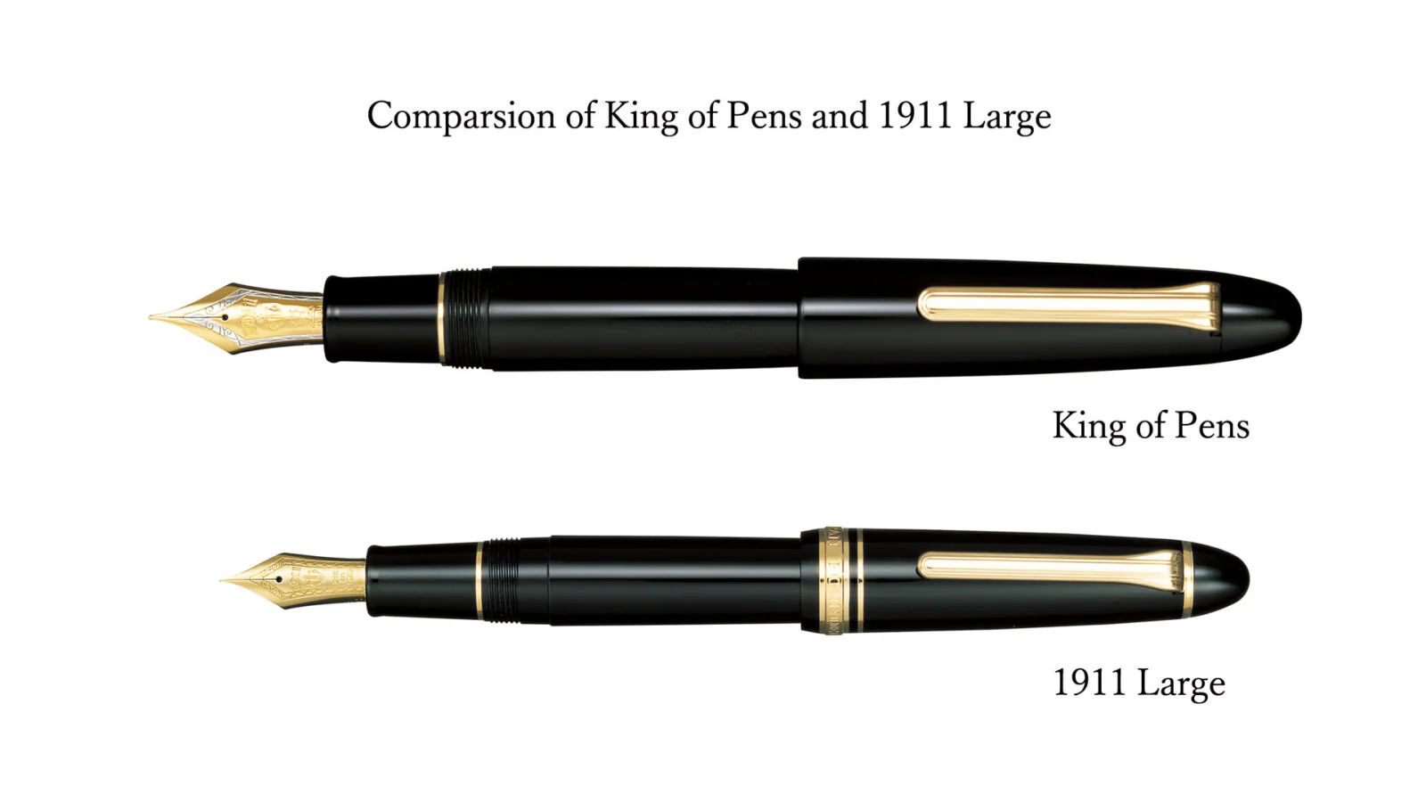 SAILOR PEN - 21K Gold - Pro Gear King of Pen Fountain Pen - Black and Gold - Image 7