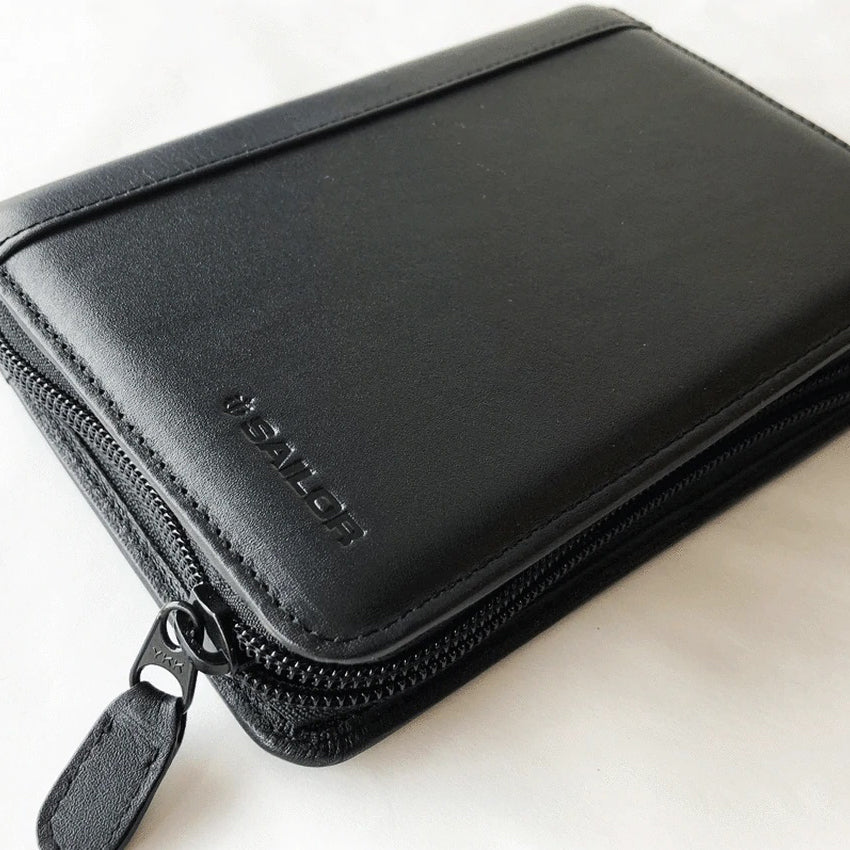 SAILOR PEN - 5 Pen Leather Zipper Pouch - Image 4