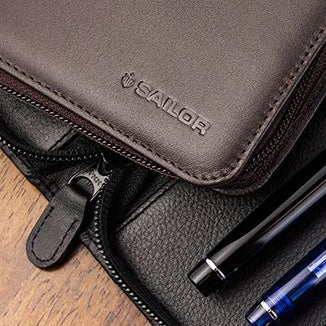 SAILOR PEN - 5 Pen Leather Zipper Pouch - Image 7