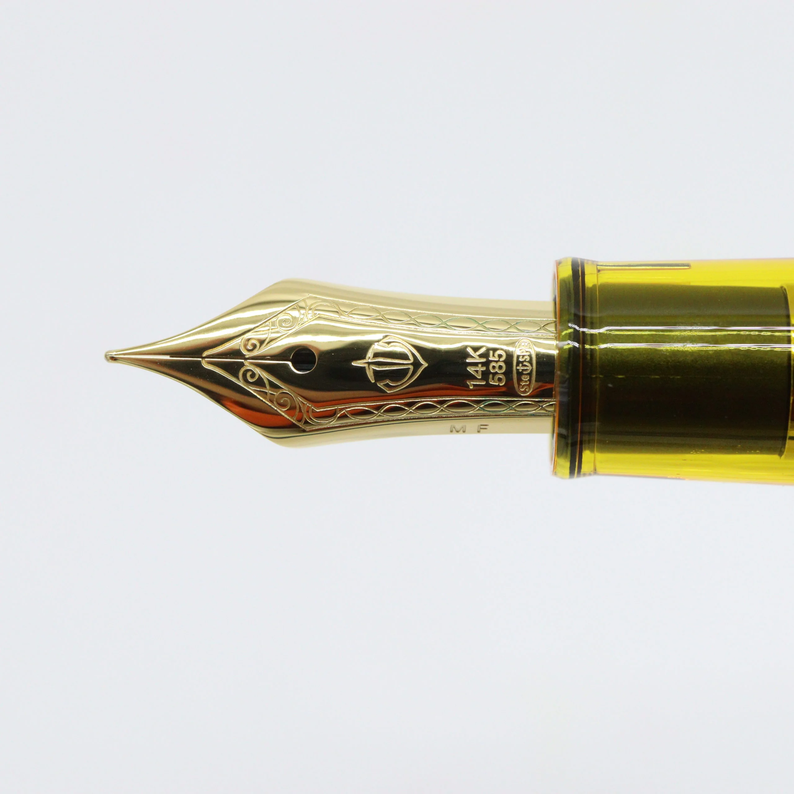 SAILOR PEN - LIMITED EDITION PROFESSIONAL GEAR Slim 14k Gold Nib - MANYO Fountain Pen Set - Nuts (Shirakashi-Yamabuki) - Image 6
