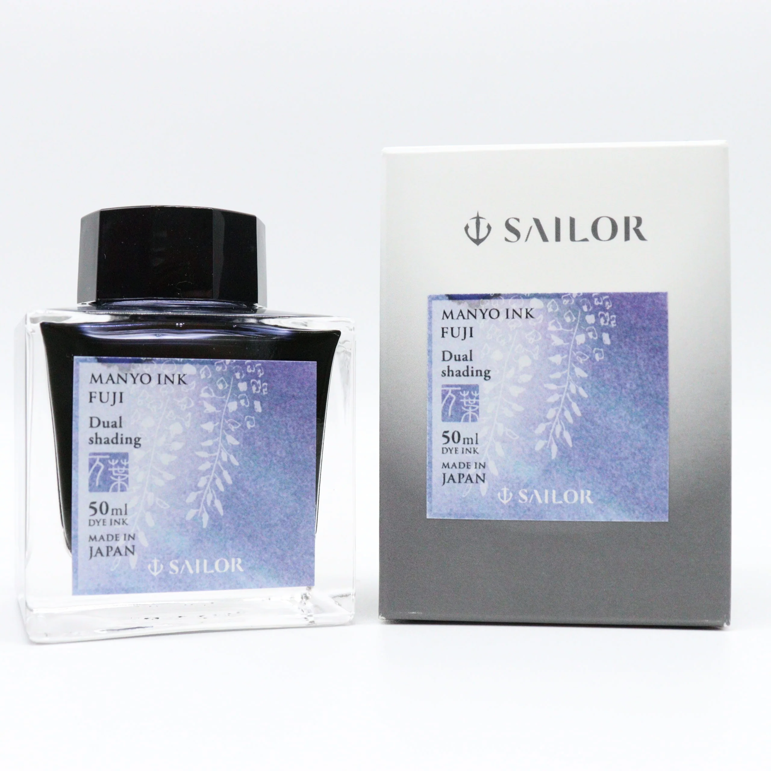 SAILOR PEN – Manyo Ink – Bottled Fountain Pen Dual Shading Ink (50ml) – FUJI (Purple)