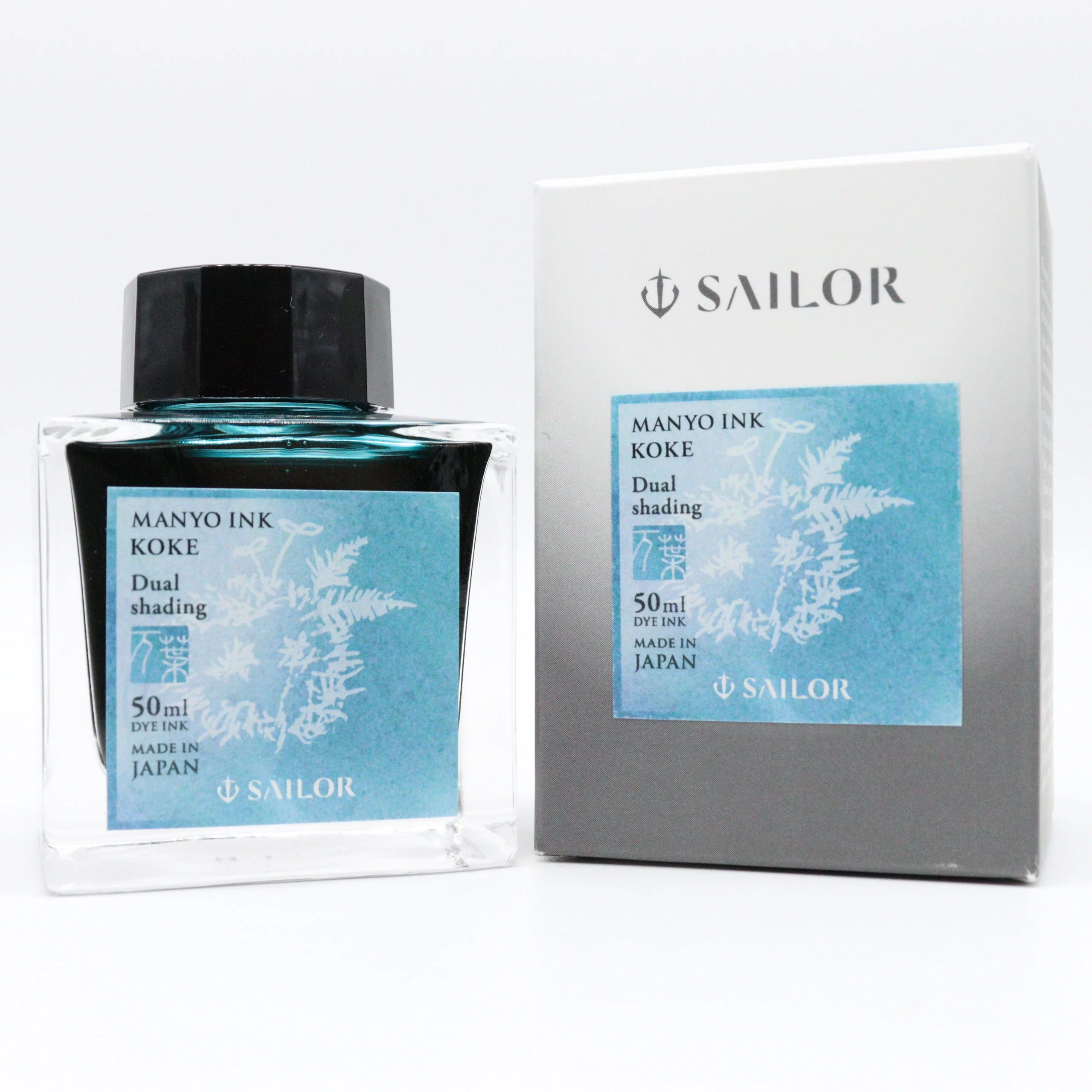 SAILOR PEN – Manyo Ink – Bottled Fountain Pen Dual Shading Ink (50ml) – KOKE (Turquoise)