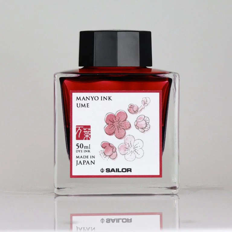 SAILOR PEN - Manyo Ink - Bottled Fountain Pen Ink (50 ml) - Ume