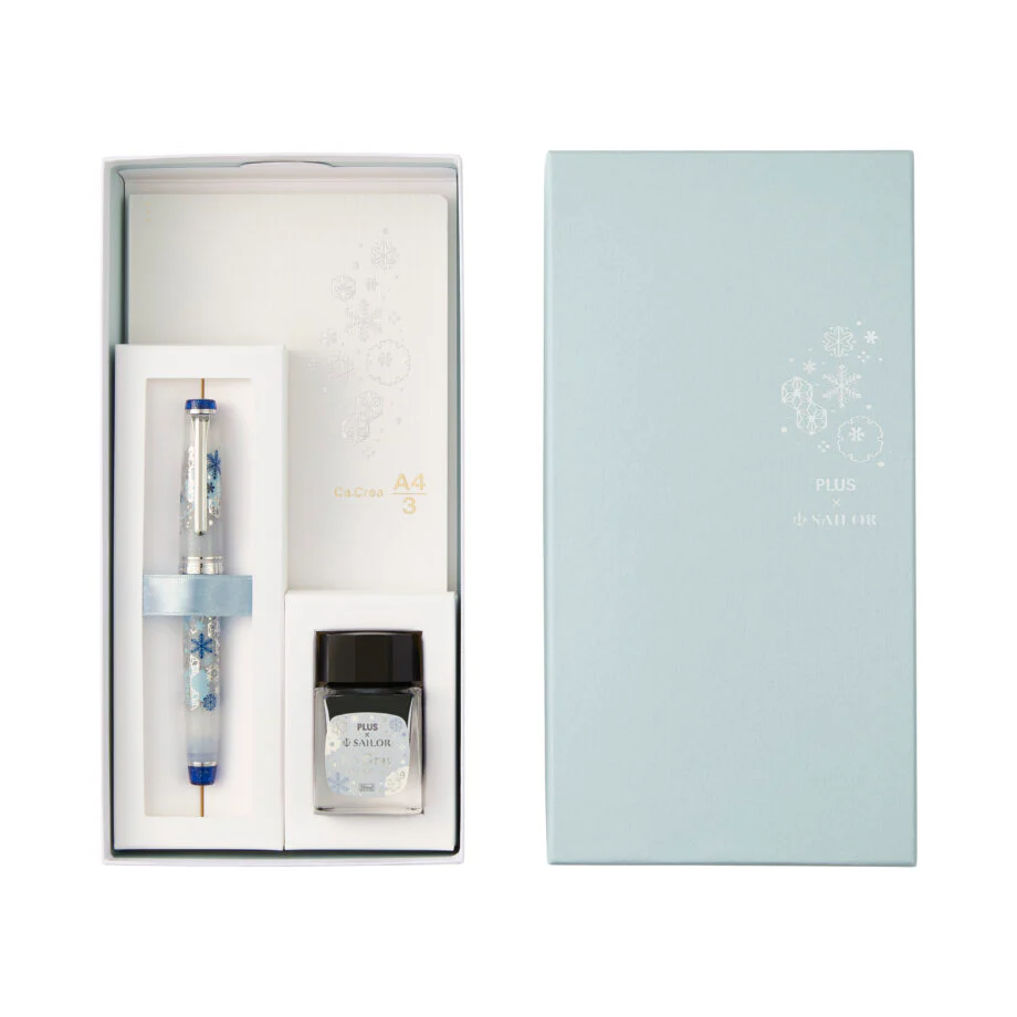 SAILOR PEN - Pro Gear Slim 14k Gold Fountain Pen - Sailor x PLUS Limited Edition - First Snow - Image 9