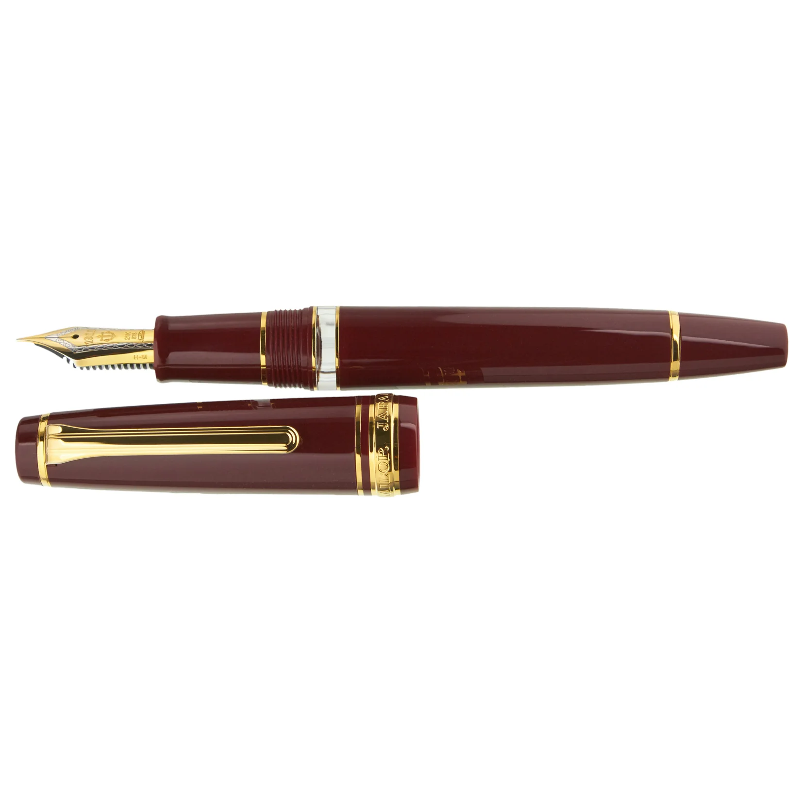 SAILOR PEN - Professional Gear Realo 21k Gold Bicolor - Maroon Fountain Pen - Image 3