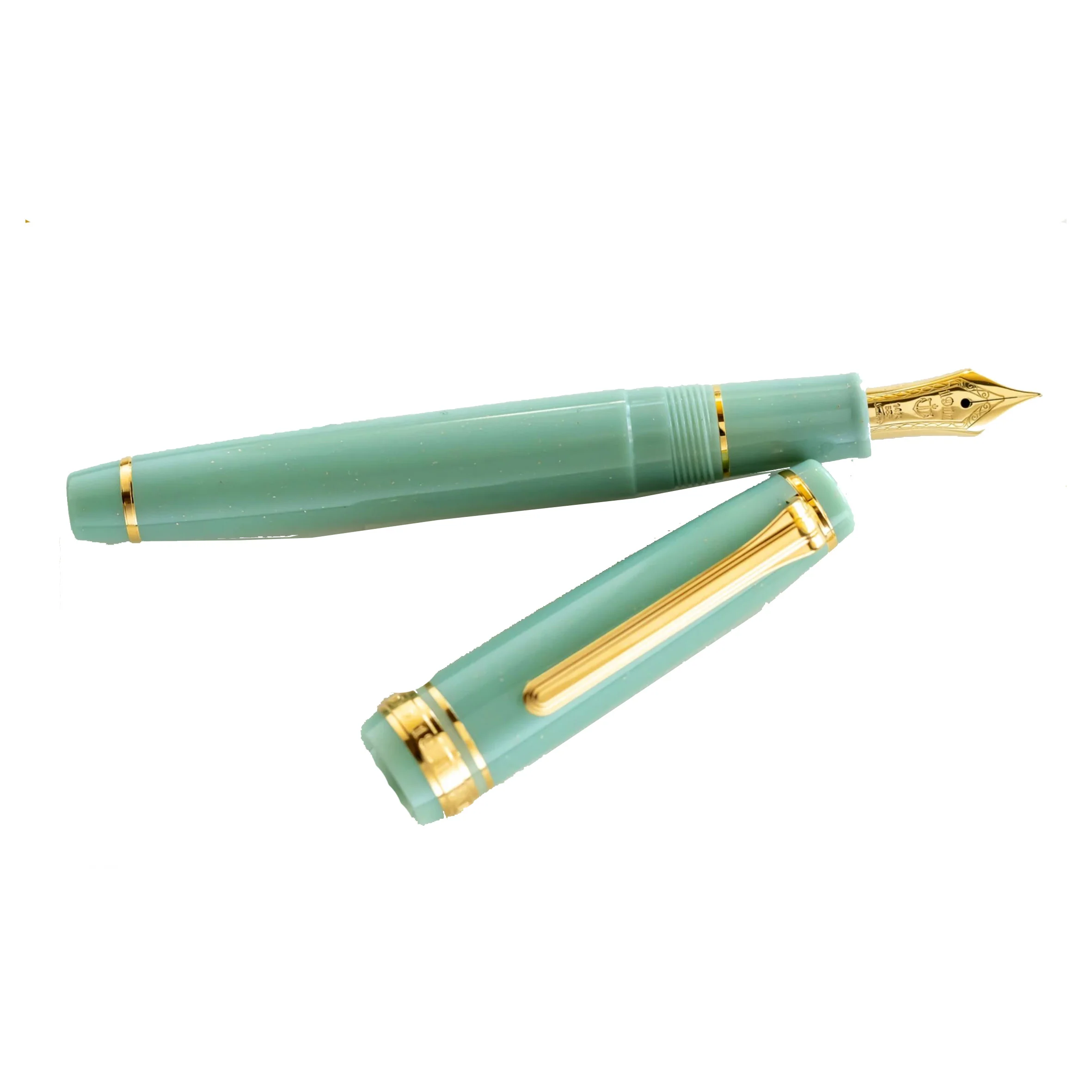 SAILOR PEN - Professional Gear Slim 14K Gold Fountain Pen - Fairy Tale Series "Opal Green (Dragon Palace)" - Image 3