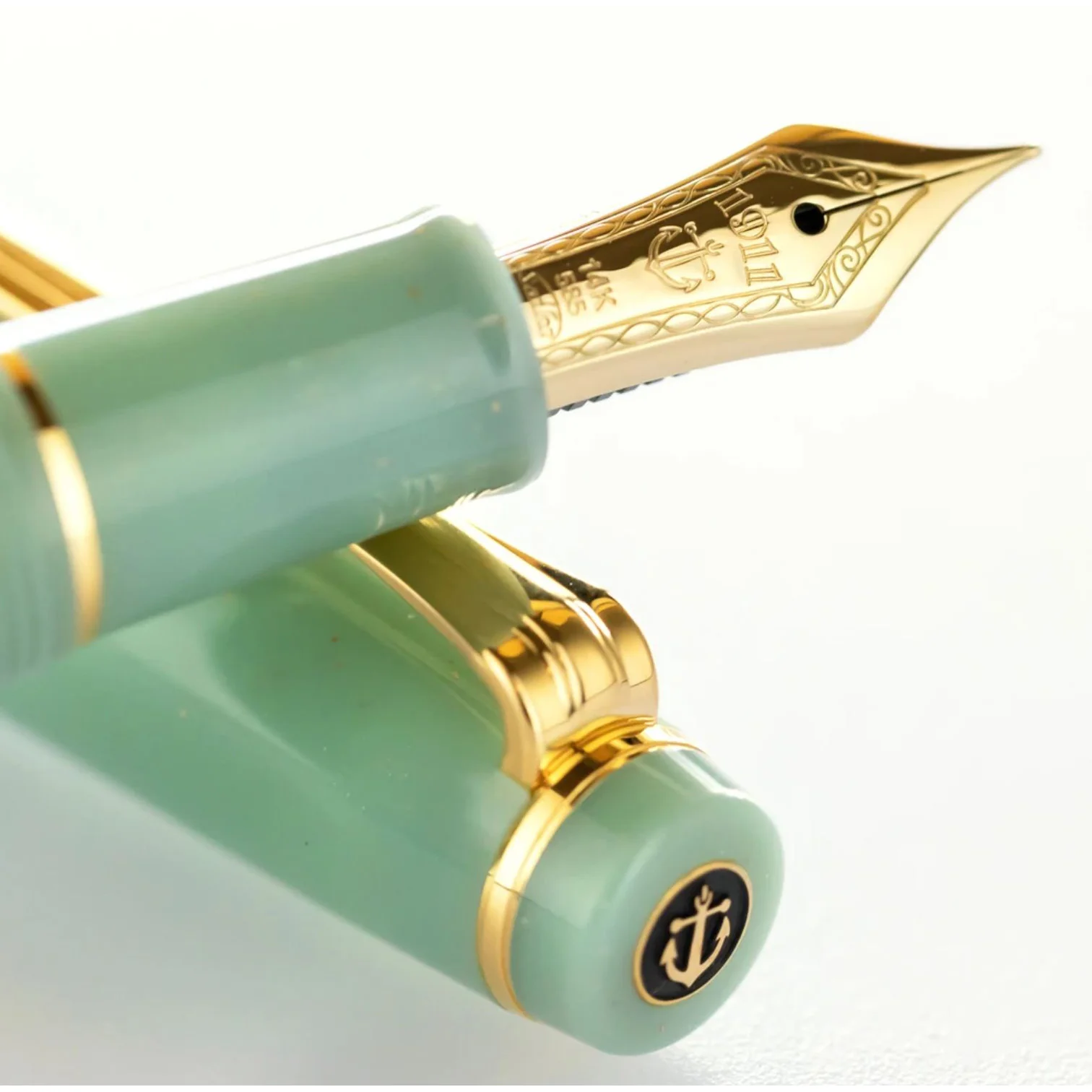 SAILOR PEN - Professional Gear Slim 14K Gold Fountain Pen - Fairy Tale Series "Opal Green (Dragon Palace)" - Image 4