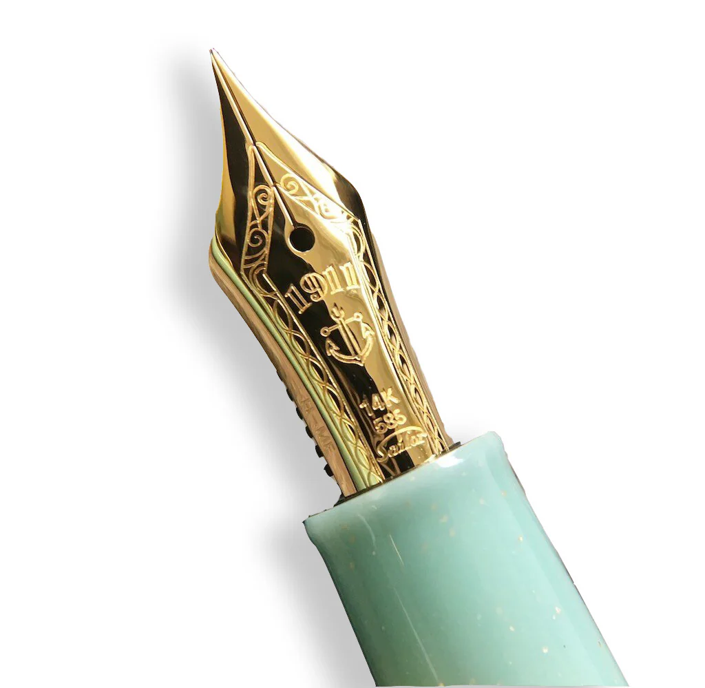 SAILOR PEN - Professional Gear Slim 14K Gold Fountain Pen - Fairy Tale Series "Opal Green (Dragon Palace)" - Image 5