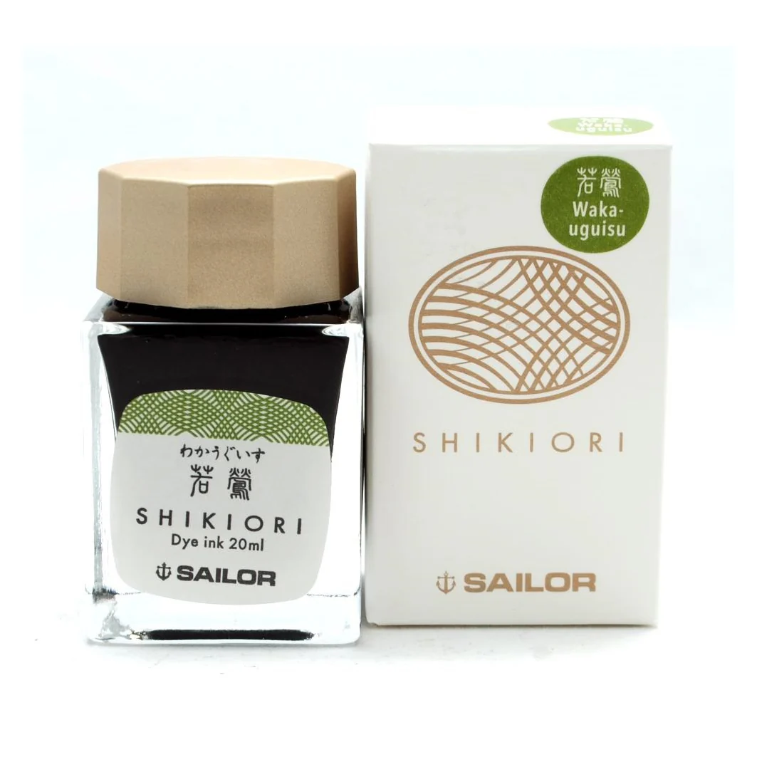 SAILOR PEN – SHIKIORI INK – Bottled Fountain Pen Ink (20ml) – WAKAUGUISU