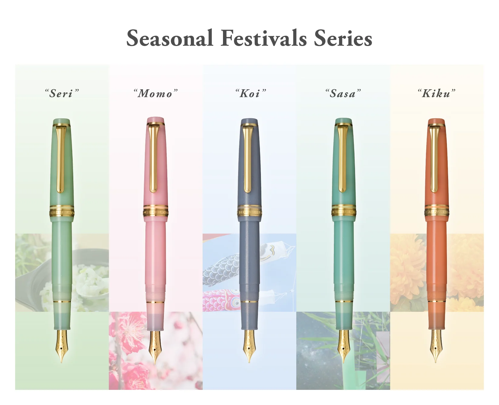 SAILOR PEN – Professional Gear Slim 14K Gold Nib Fountain Pen - “Seasonal Festivals” Gift Set – MOMO - Image 14