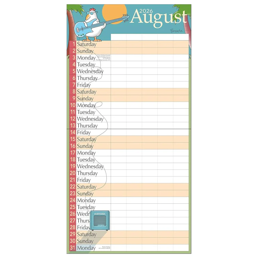 Sandra Boynton's - My Family Calendar - 17 Month School Year 2025-2026 - Image 3