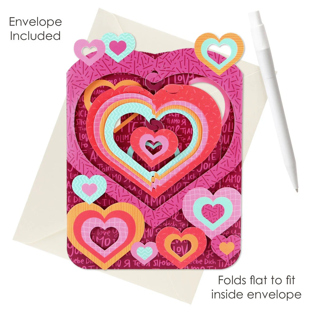 SANTORO - 3D Pop-up Swing Cards | Love - Image 2