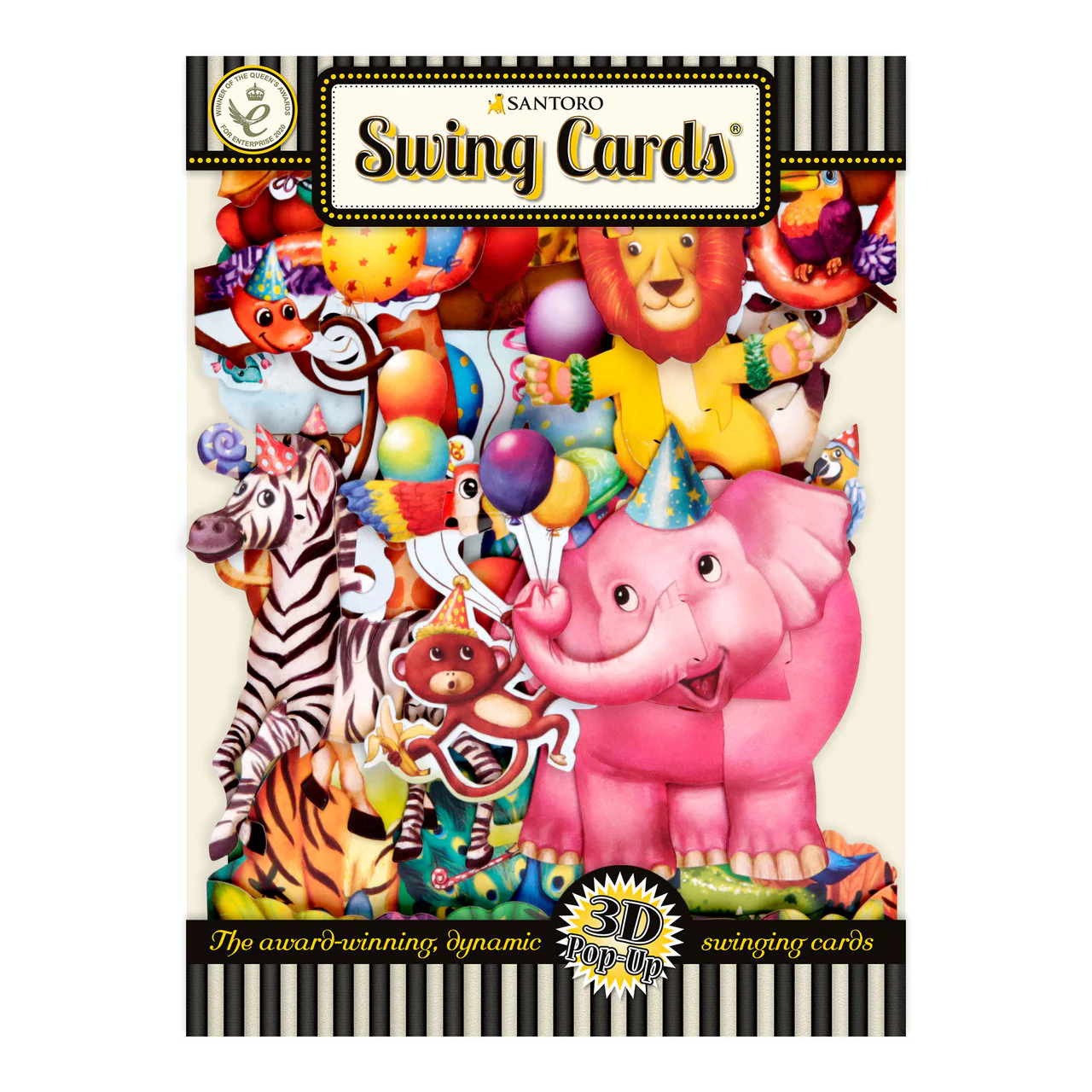 Santoro Swinging Card - Animal Party - Image 3
