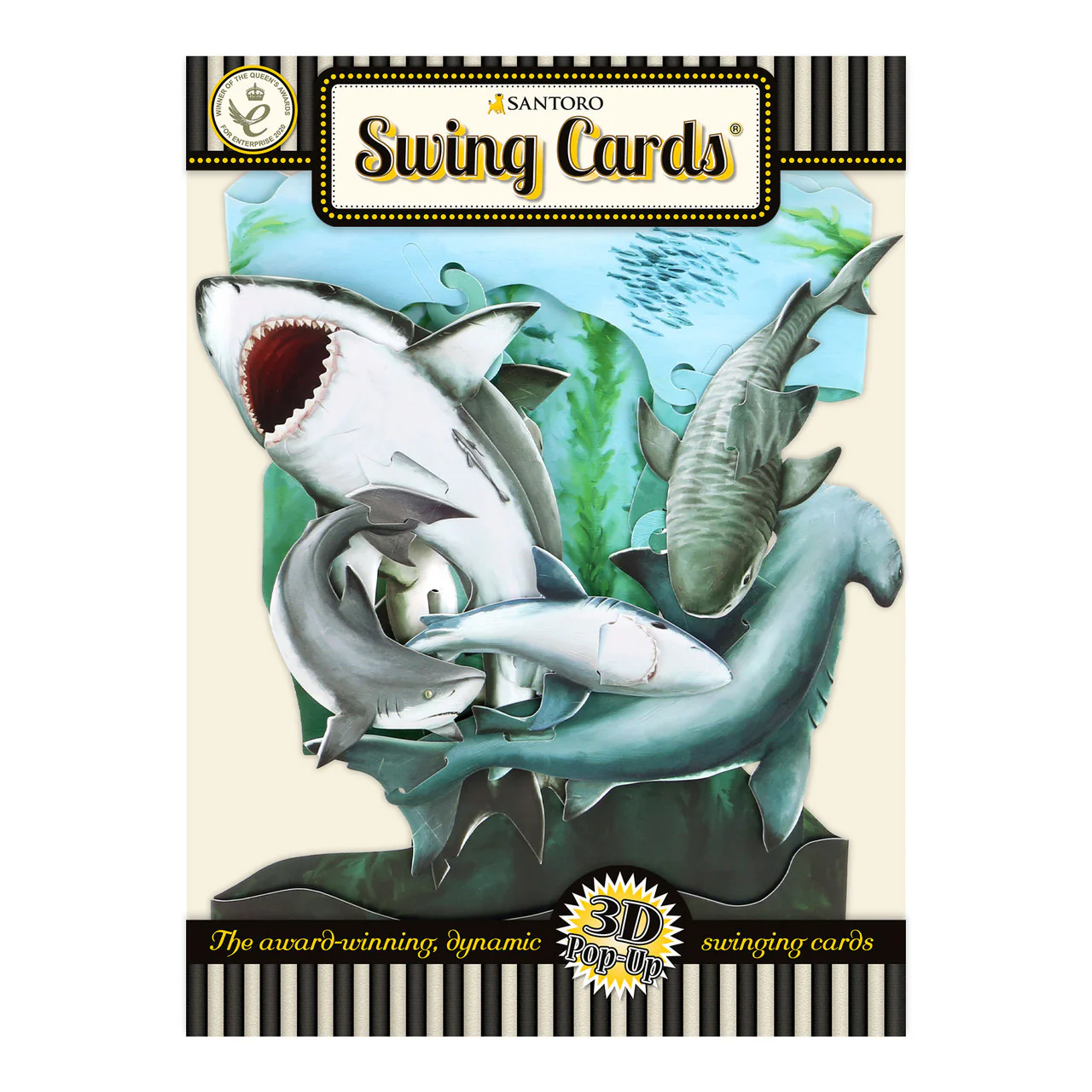 Santoro Swinging Card - Sharks - Image 4