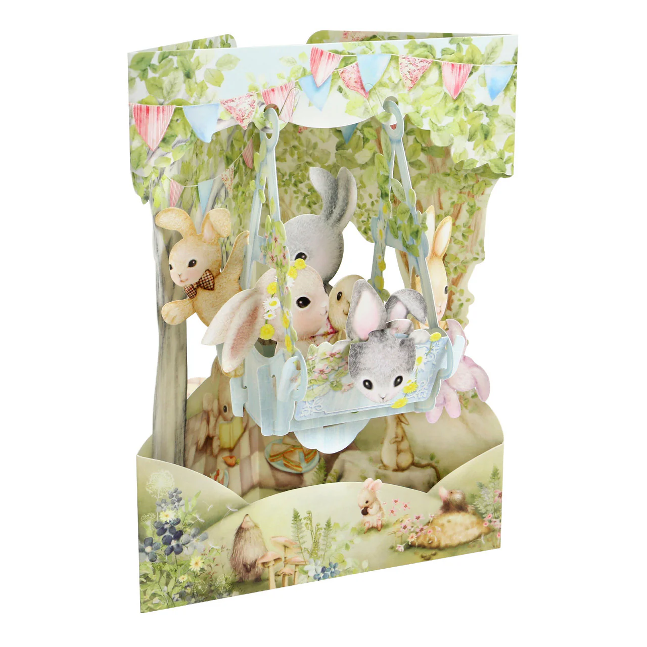 Santoro - Swing Cards - Rabbits On a Swing Boat