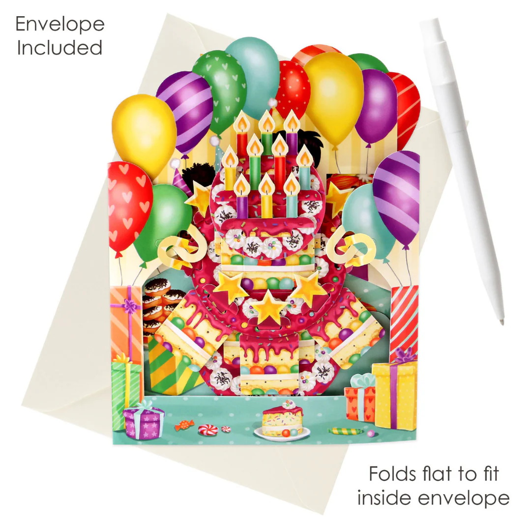 Santoro Swinging Card - Birthday Cake - Image 2