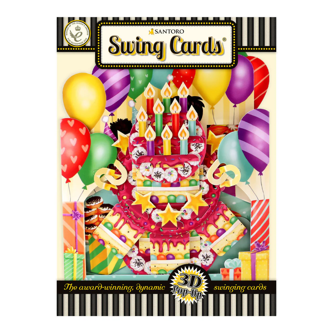 Santoro Swinging Card - Birthday Cake - Image 4