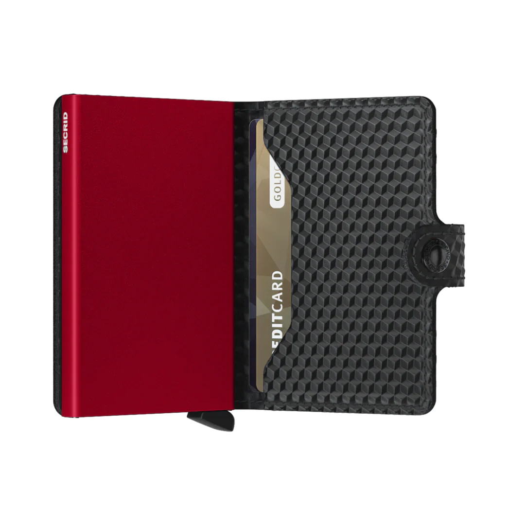 SECRID- MINIWALLET - CUBIC BLACK & RED - Image 2