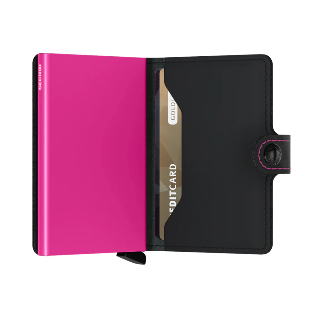 SECRID - MINIWALLET - MATTE BLACK & FUCHSIA - Image 2