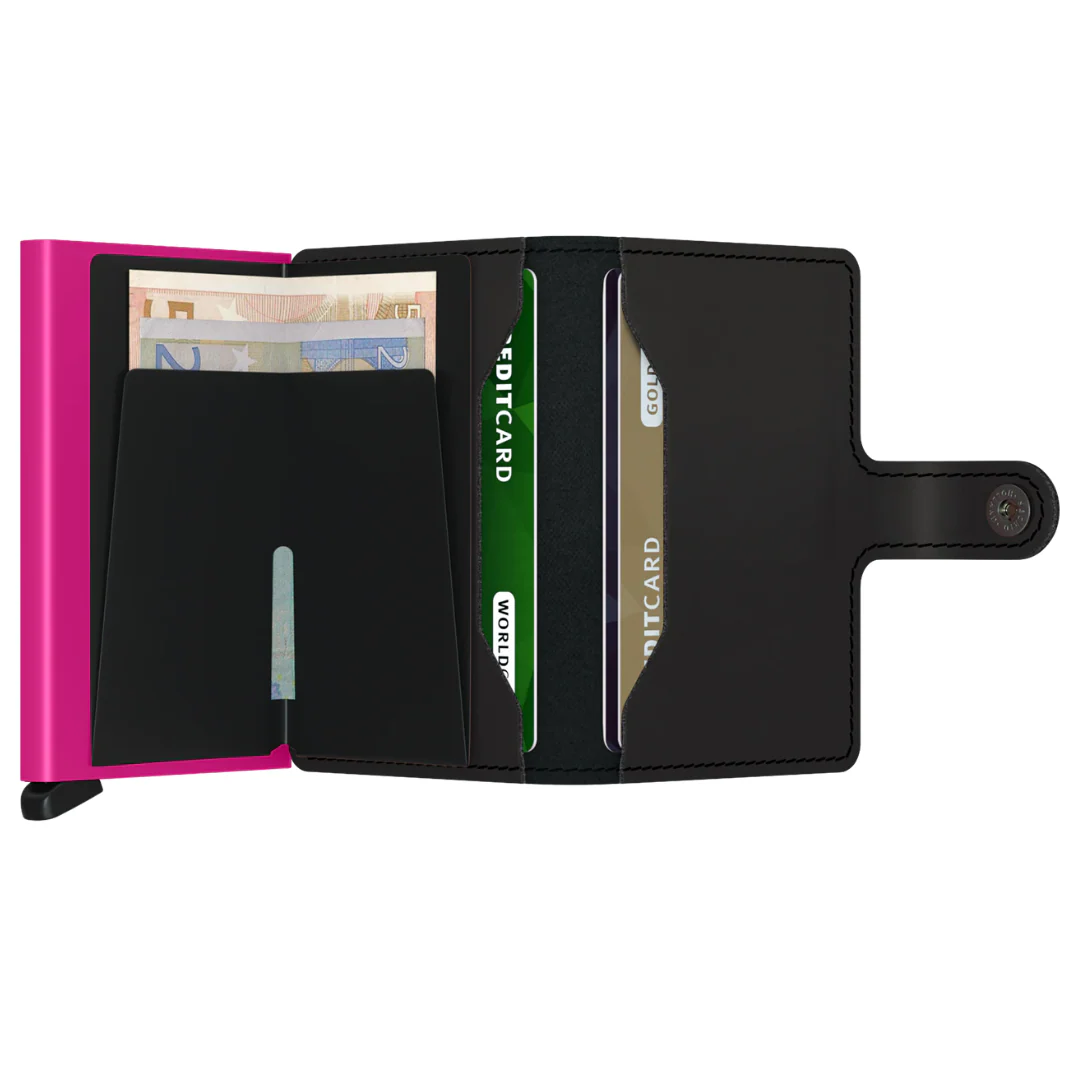 SECRID - MINIWALLET - MATTE BLACK & FUCHSIA - Image 3